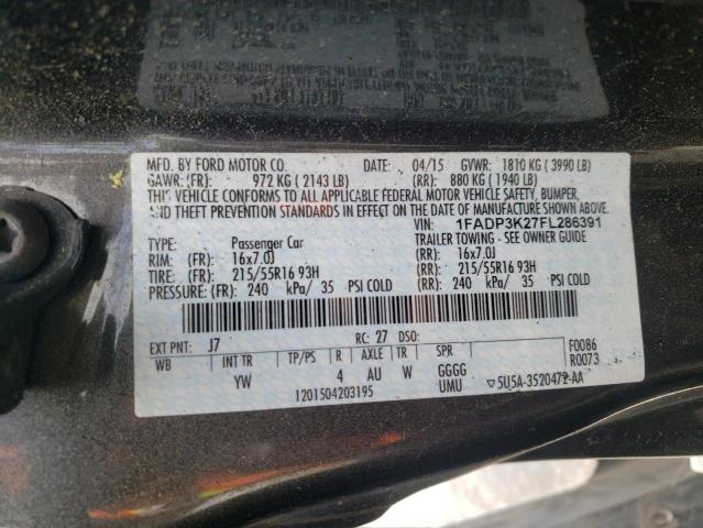 Photo 12 VIN: 1FADP3K27FL286391 - FORD FOCUS SE 