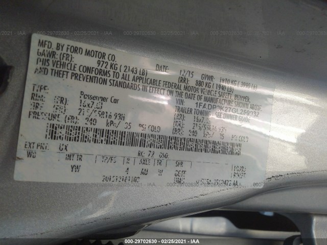 Photo 8 VIN: 1FADP3K27GL259032 - FORD FOCUS 