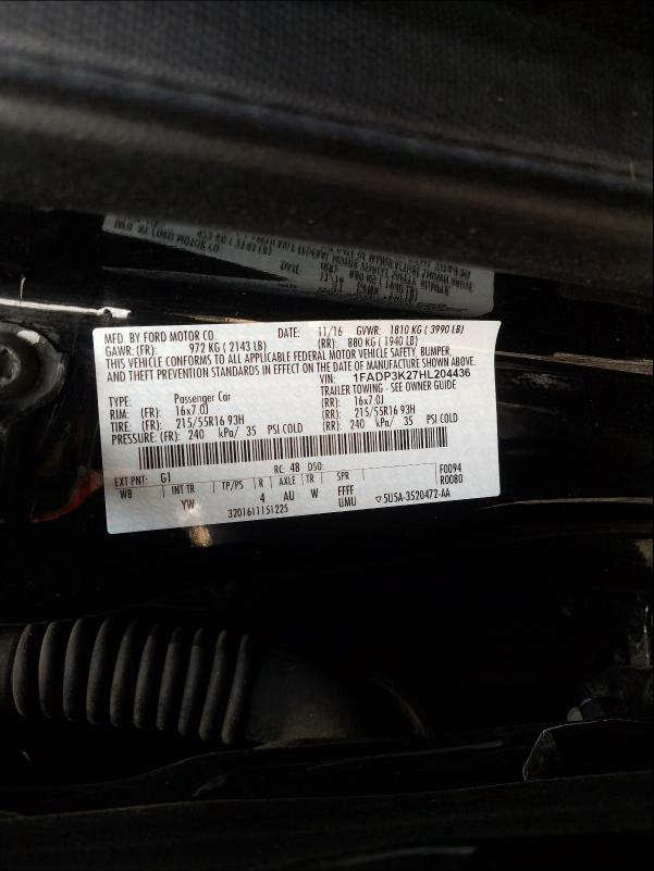 Photo 9 VIN: 1FADP3K27HL204436 - FORD FOCUS SE 