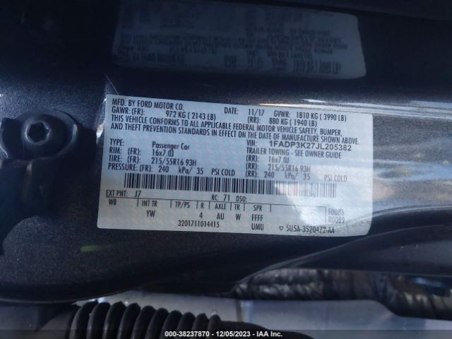 Photo 8 VIN: 1FADP3K27JL205382 - FORD FOCUS 