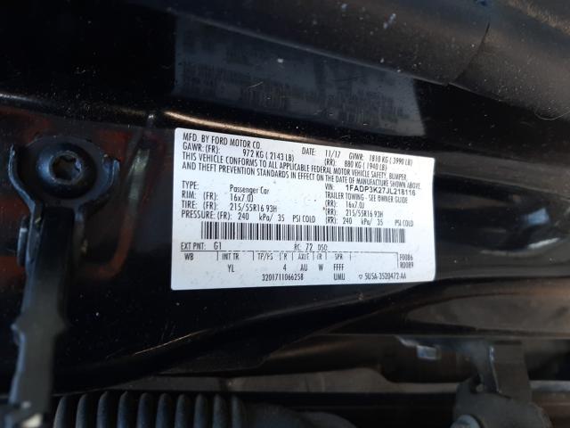 Photo 9 VIN: 1FADP3K27JL218116 - FORD FOCUS SE 