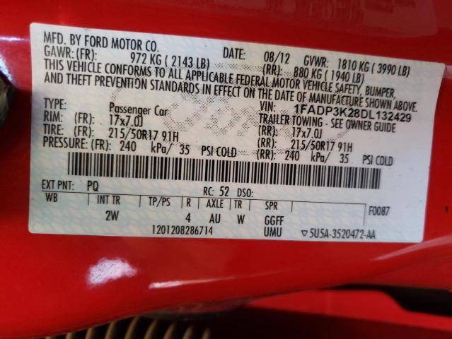 Photo 9 VIN: 1FADP3K28DL132429 - FORD FOCUS SE 