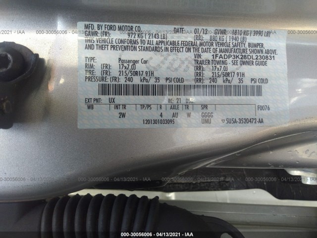 Photo 8 VIN: 1FADP3K28DL230831 - FORD FOCUS 