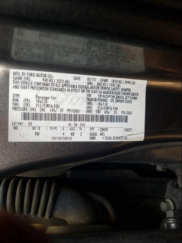 Photo 9 VIN: 1FADP3K28DL271086 - FORD FOCUS SE 