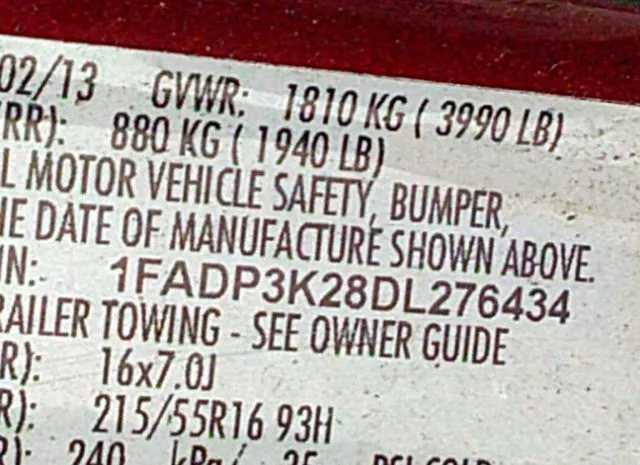 Photo 8 VIN: 1FADP3K28DL276434 - FORD FOCUS 