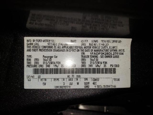 Photo 9 VIN: 1FADP3K28DL278104 - FORD FOCUS 