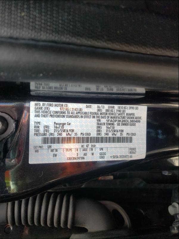 Photo 9 VIN: 1FADP3K28DL380499 - FORD FOCUS SE 