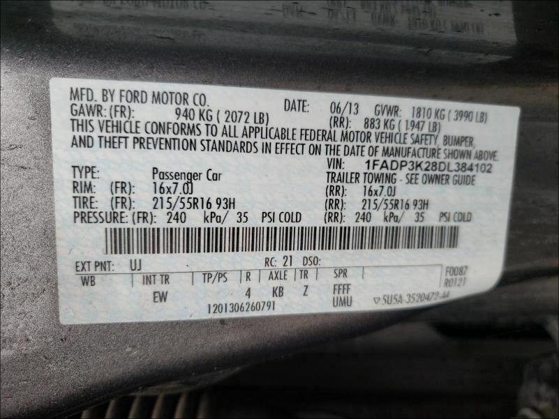 Photo 9 VIN: 1FADP3K28DL384102 - FORD FOCUS SE 