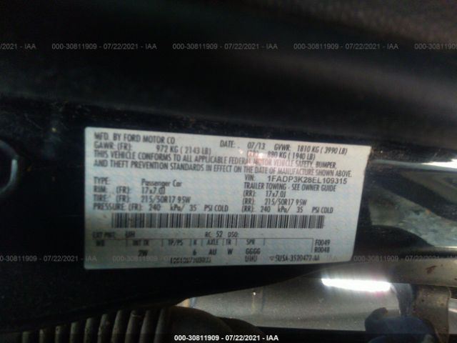 Photo 8 VIN: 1FADP3K28EL109315 - FORD FOCUS 