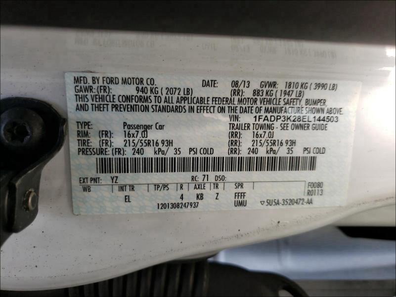 Photo 9 VIN: 1FADP3K28EL144503 - FORD FOCUS SE 