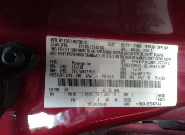 Photo 8 VIN: 1FADP3K28FL277912 - FORD FOCUS 