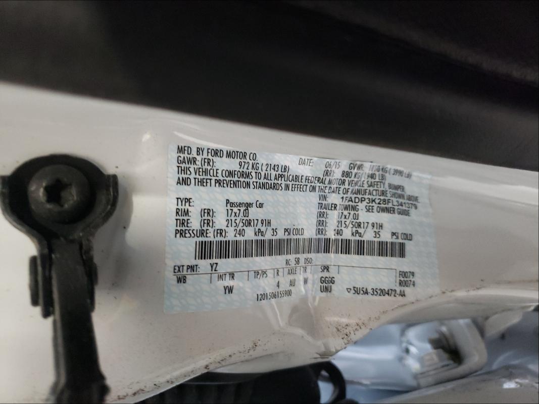 Photo 9 VIN: 1FADP3K28FL341379 - FORD FOCUS SE 