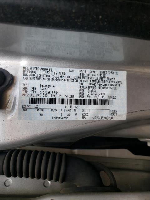 Photo 9 VIN: 1FADP3K28FL350812 - FORD FOCUS SE 