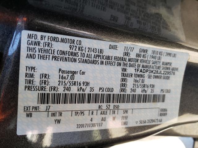 Photo 9 VIN: 1FADP3K28JL229576 - FORD FOCUS 