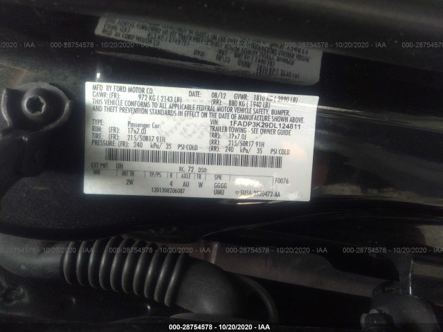 Photo 8 VIN: 1FADP3K29DL124811 - FORD FOCUS 