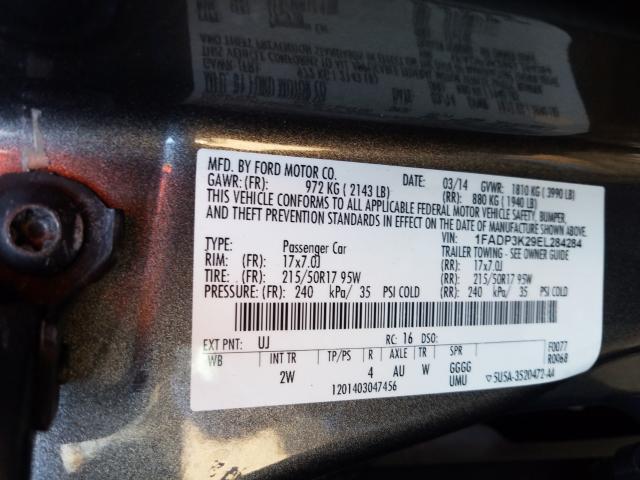 Photo 9 VIN: 1FADP3K29EL284284 - FORD FOCUS SE 