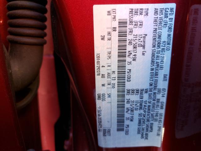 Photo 9 VIN: 1FADP3K29EL383445 - FORD FOCUS SE 