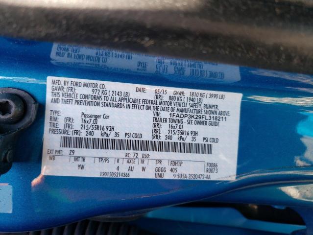 Photo 11 VIN: 1FADP3K29FL318211 - FORD FOCUS SE 