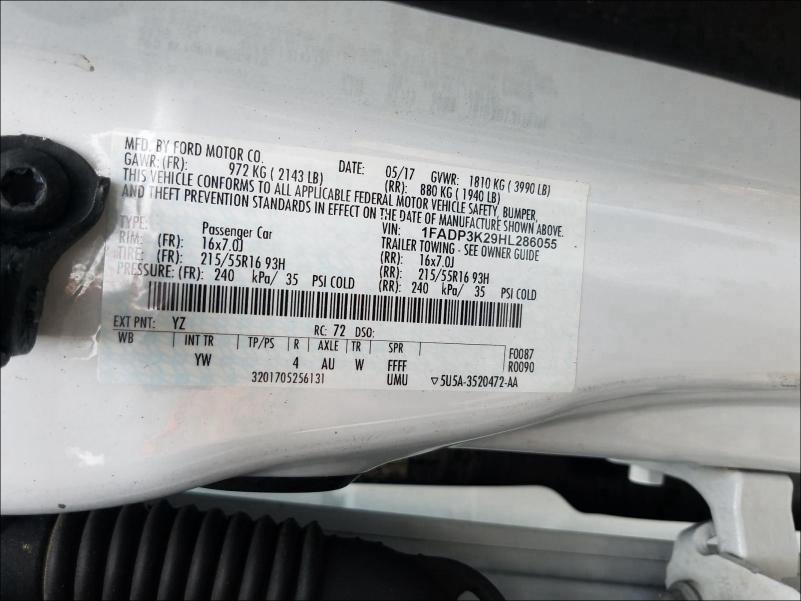 Photo 9 VIN: 1FADP3K29HL286055 - FORD FOCUS SE 