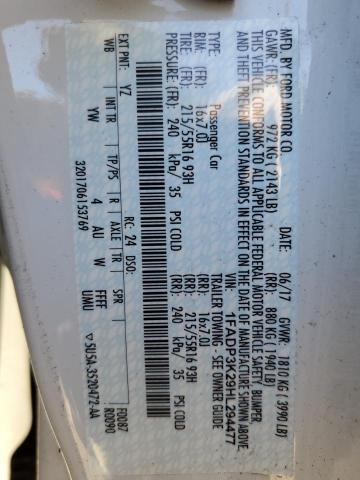 Photo 11 VIN: 1FADP3K29HL294477 - FORD FOCUS SE 