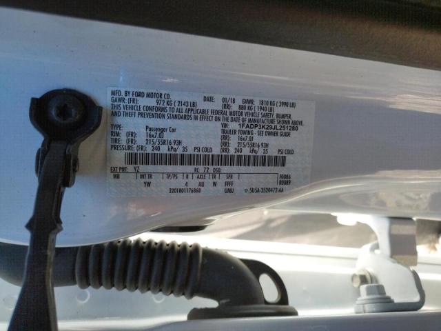 Photo 9 VIN: 1FADP3K29JL251280 - FORD FOCUS SE 