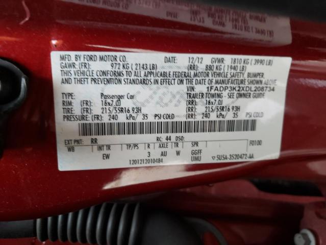 Photo 9 VIN: 1FADP3K2XDL208734 - FORD FOCUS SE 