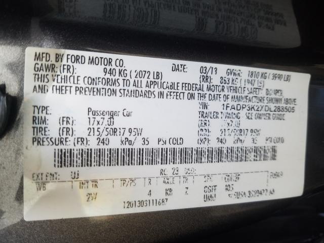 Photo 9 VIN: 1FADP3K2XDL288505 - FORD FOCUS SE 