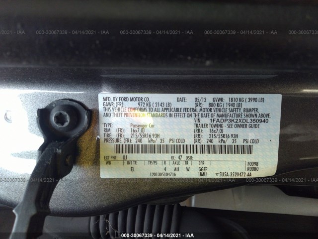 Photo 8 VIN: 1FADP3K2XDL350940 - FORD FOCUS 