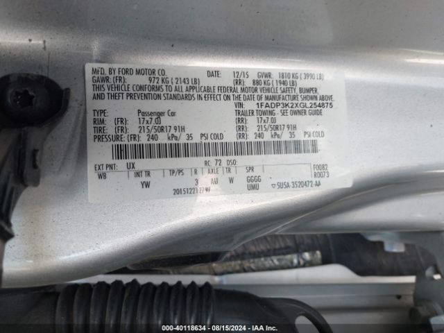 Photo 8 VIN: 1FADP3K2XGL254875 - FORD FOCUS 