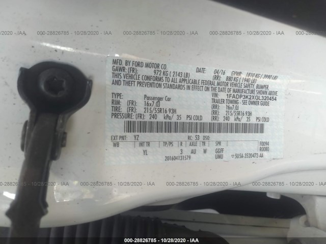 Photo 8 VIN: 1FADP3K2XGL320454 - FORD FOCUS 