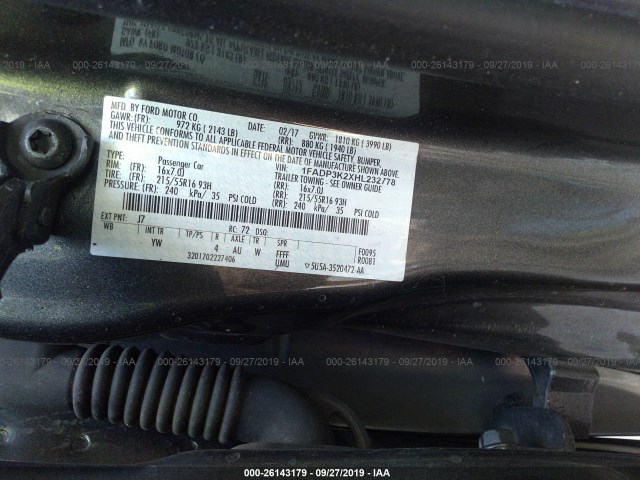 Photo 8 VIN: 1FADP3K2XHL232778 - FORD FOCUS 