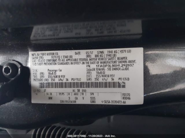 Photo 8 VIN: 1FADP3L90HL292807 - FORD FOCUS ST 