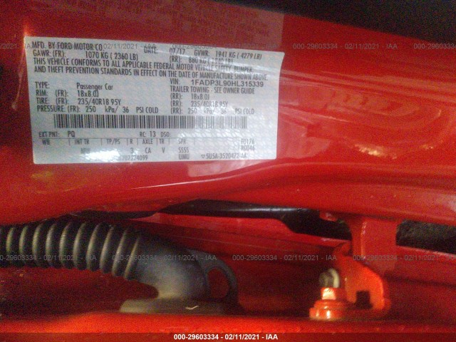 Photo 8 VIN: 1FADP3L90HL315339 - FORD FOCUS 