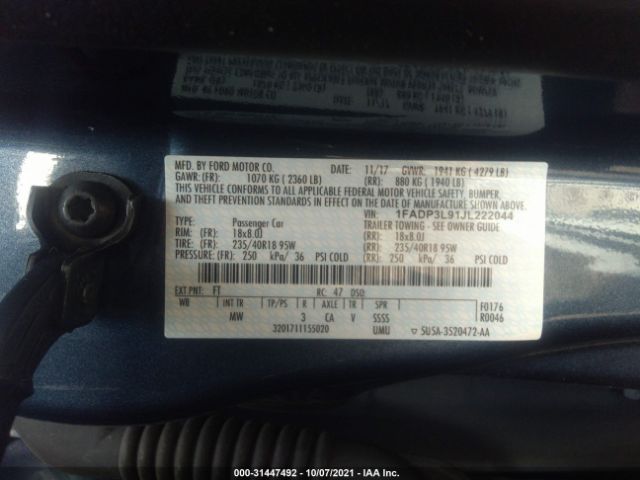 Photo 8 VIN: 1FADP3L91JL222044 - FORD FOCUS 