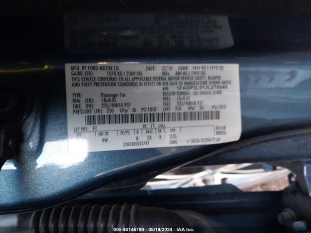 Photo 8 VIN: 1FADP3L91JL270949 - FORD FOCUS 