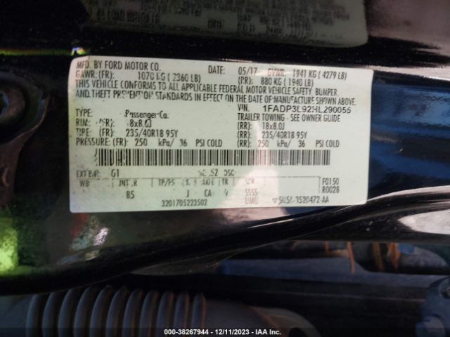 Photo 8 VIN: 1FADP3L92HL290055 - FORD FOCUS ST 