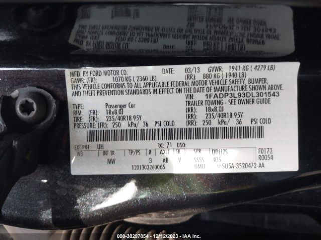 Photo 8 VIN: 1FADP3L93DL301543 - FORD FOCUS ST 