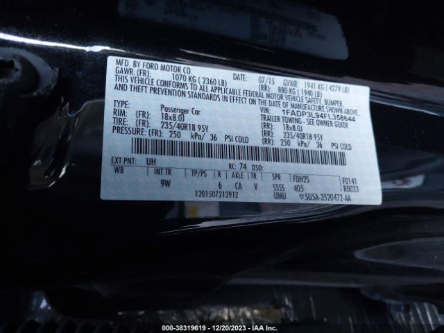 Photo 8 VIN: 1FADP3L94FL358644 - FORD FOCUS ST 