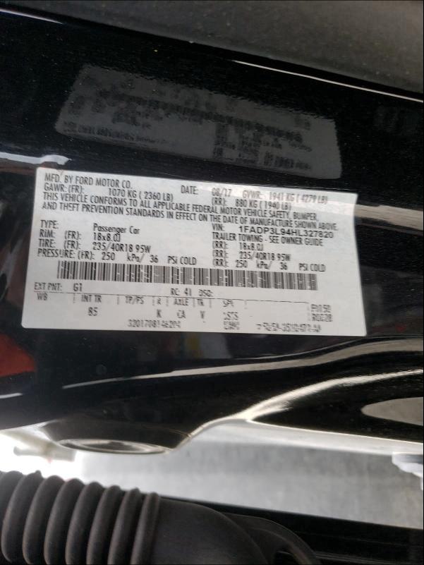 Photo 9 VIN: 1FADP3L94HL327820 - FORD FOCUS ST 