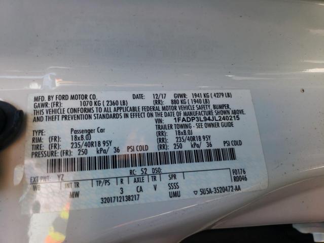 Photo 11 VIN: 1FADP3L94JL240215 - FORD FOCUS ST 