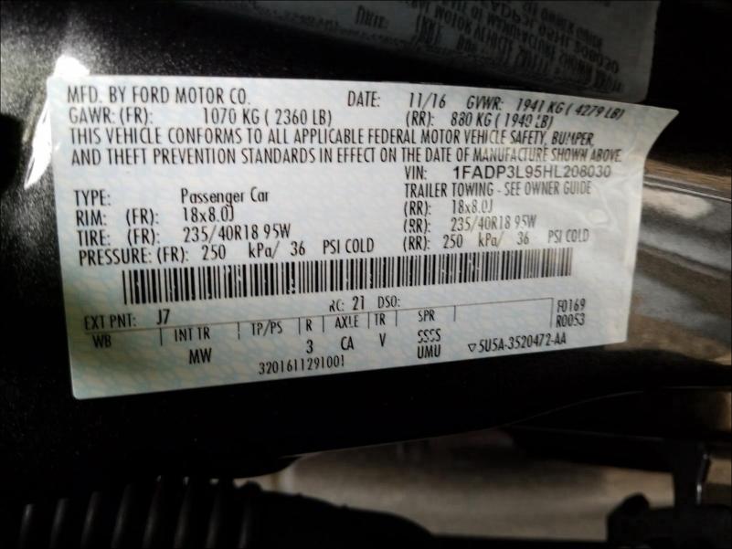 Photo 9 VIN: 1FADP3L95HL208030 - FORD FOCUS 