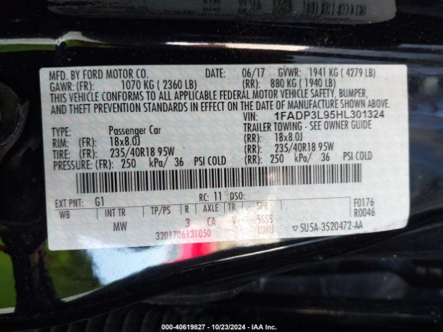 Photo 8 VIN: 1FADP3L95HL301324 - FORD FOCUS 