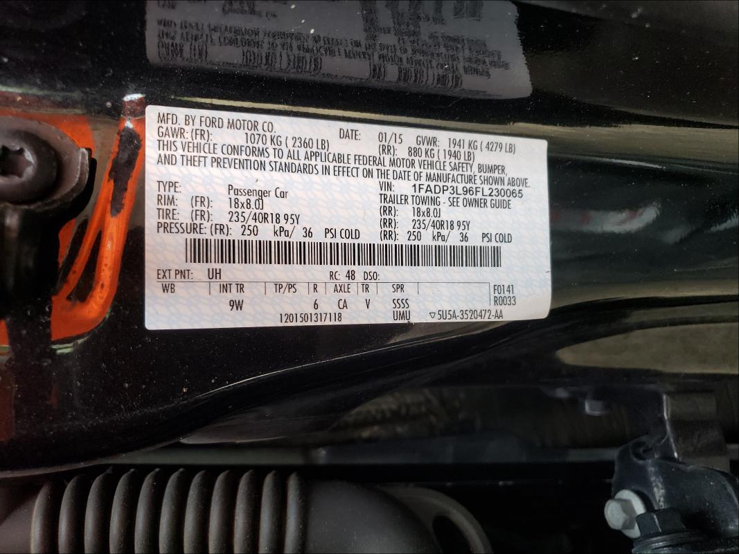 Photo 9 VIN: 1FADP3L96FL230065 - FORD FOCUS ST 