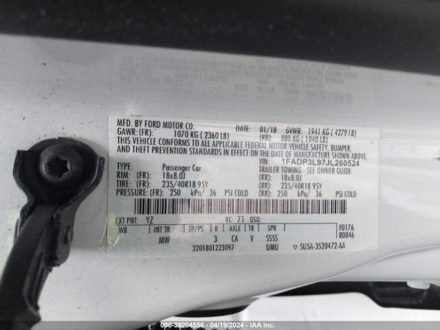 Photo 8 VIN: 1FADP3L97JL260524 - FORD FOCUS ST 