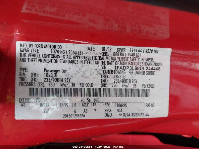 Photo 8 VIN: 1FADP3L98DL244448 - FORD FOCUS ST 