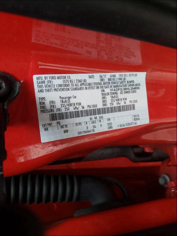 Photo 9 VIN: 1FADP3L98HL294899 - FORD FOCUS 