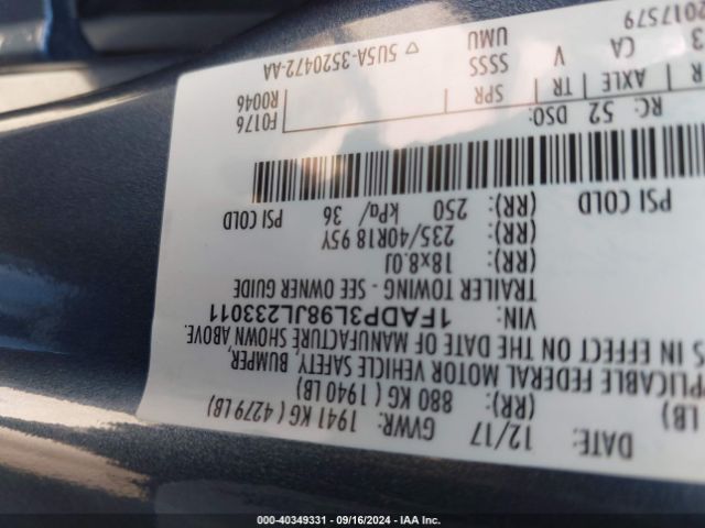 Photo 8 VIN: 1FADP3L98JL233011 - FORD FOCUS ST 