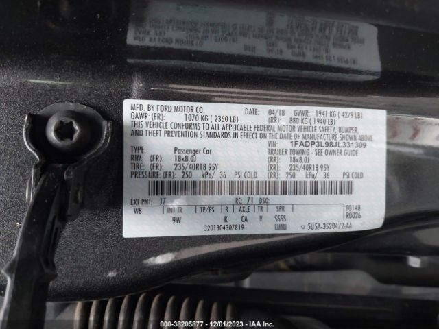 Photo 8 VIN: 1FADP3L98JL331309 - FORD FOCUS ST 