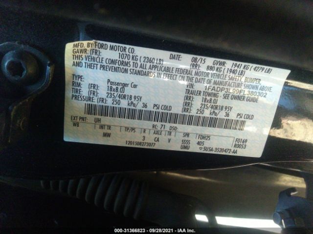 Photo 8 VIN: 1FADP3L99FL380302 - FORD FOCUS 