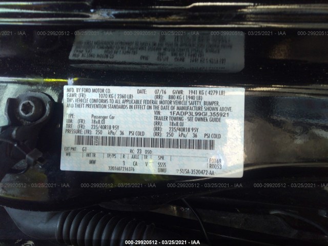 Photo 8 VIN: 1FADP3L99GL355921 - FORD FOCUS 